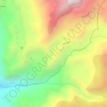 Topografische kaart Ritacuba, hoogte, reliëf