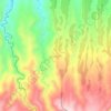 Topografische kaart Ocasion, hoogte, reliëf