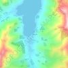 Topografische kaart Pigeon Bay, hoogte, reliëf
