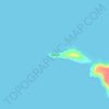 Topografische kaart Husanax, hoogte, reliëf