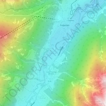 Topografische kaart Medraz, hoogte, reliëf