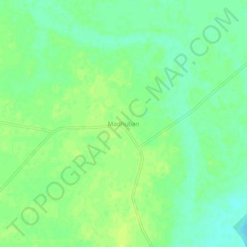 Topografische kaart Madhuban, hoogte, reliëf