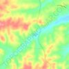 Topografische kaart Cumberland Furnace, hoogte, reliëf