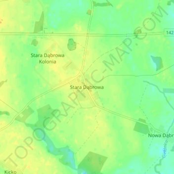 Topografische kaart Alt Damerow, hoogte, reliëf