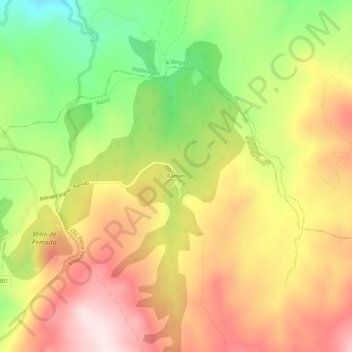 Topografische kaart Ramilo, hoogte, reliëf