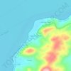 Topografische kaart Luquina Grande, hoogte, reliëf