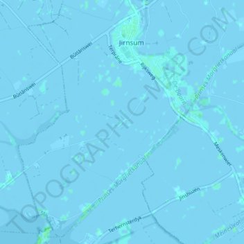 Topografische kaart Abbenwier, hoogte, reliëf