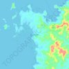 Topografische kaart Dumaran, hoogte, reliëf