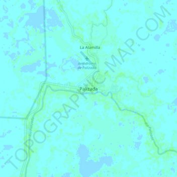 Topografische kaart Palizada, hoogte, reliëf
