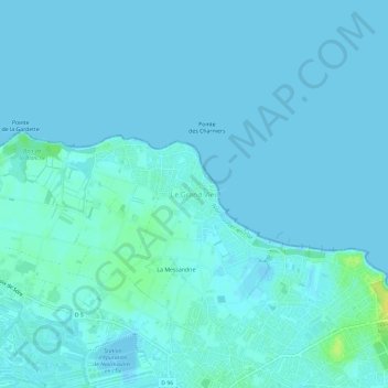 Topografische kaart Le Grand Vieil, hoogte, reliëf