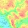 Topografische kaart Les Genets, hoogte, reliëf