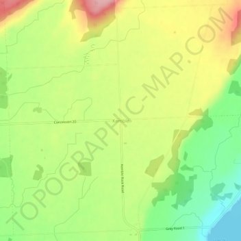 Topografische kaart Kemble, hoogte, reliëf