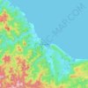 Topografische kaart Baracoa, hoogte, reliëf