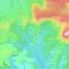 Topografische kaart Allén del Hoyo, hoogte, reliëf