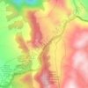 Topografische kaart Alto de las Rosas, hoogte, reliëf