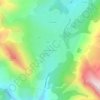 Topografische kaart L'Ubac des Garcins, hoogte, reliëf