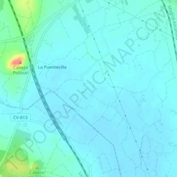 Topografische kaart San Juan, hoogte, reliëf