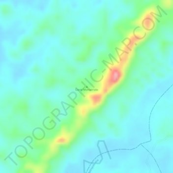 Topografische kaart Cerro Monserrate, hoogte, reliëf