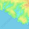 Topografische kaart Les Groies, hoogte, reliëf