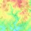 Topografische kaart Dadford, hoogte, reliëf