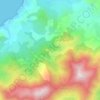Topografische kaart Poggio, hoogte, reliëf