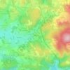 Topografische kaart Les Mâts, hoogte, reliëf