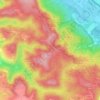 Topografische kaart Kazbek, hoogte, reliëf