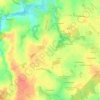 Topografische kaart Le Pontreau, hoogte, reliëf