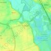 Topografische kaart Koldingen, hoogte, reliëf