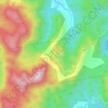 Topografische kaart Bagong Barrio, hoogte, reliëf