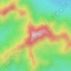 Topografische kaart Gunung Papulut, hoogte, reliëf