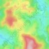 Topografische kaart Coujard, hoogte, reliëf