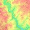Topografische kaart La Barre, hoogte, reliëf