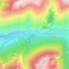Topografische kaart Garòs, hoogte, reliëf