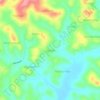 Topografische kaart Lusana, hoogte, reliëf