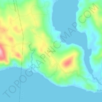 Topografische kaart Banao, hoogte, reliëf