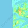 Topografische kaart Cañaveral, hoogte, reliëf
