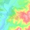 Topografische kaart Nozelos, hoogte, reliëf