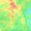 Topografische kaart Les Tourneurs, hoogte, reliëf