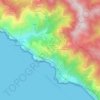 Topografische kaart San Bernardino, hoogte, reliëf