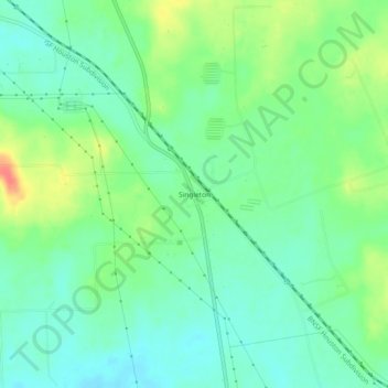 Topografische kaart Singleton, hoogte, reliëf