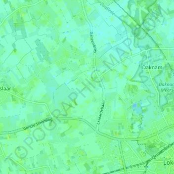 Topografische kaart Fortuine, hoogte, reliëf
