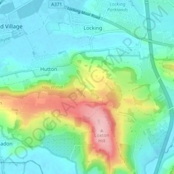 Topografische kaart Upper Canada, hoogte, reliëf