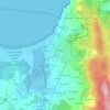 Topografische kaart Atios, hoogte, reliëf