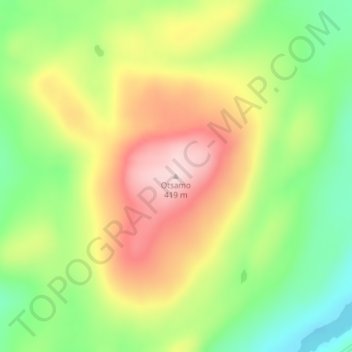 Topografische kaart Otsamo, hoogte, reliëf