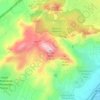 Topografische kaart Tossal Gros, hoogte, reliëf