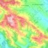 Topografische kaart Sedna, hoogte, reliëf