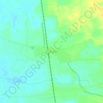 Topografische kaart Orihueca, hoogte, reliëf