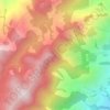 Topografische kaart Pedra Riscada, hoogte, reliëf