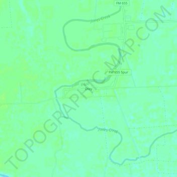 Topografische kaart Otey, hoogte, reliëf